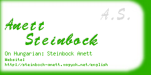 anett steinbock business card